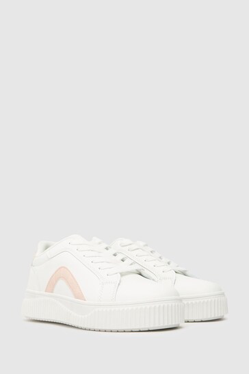 Schuh Margot White Lace Up Shoes