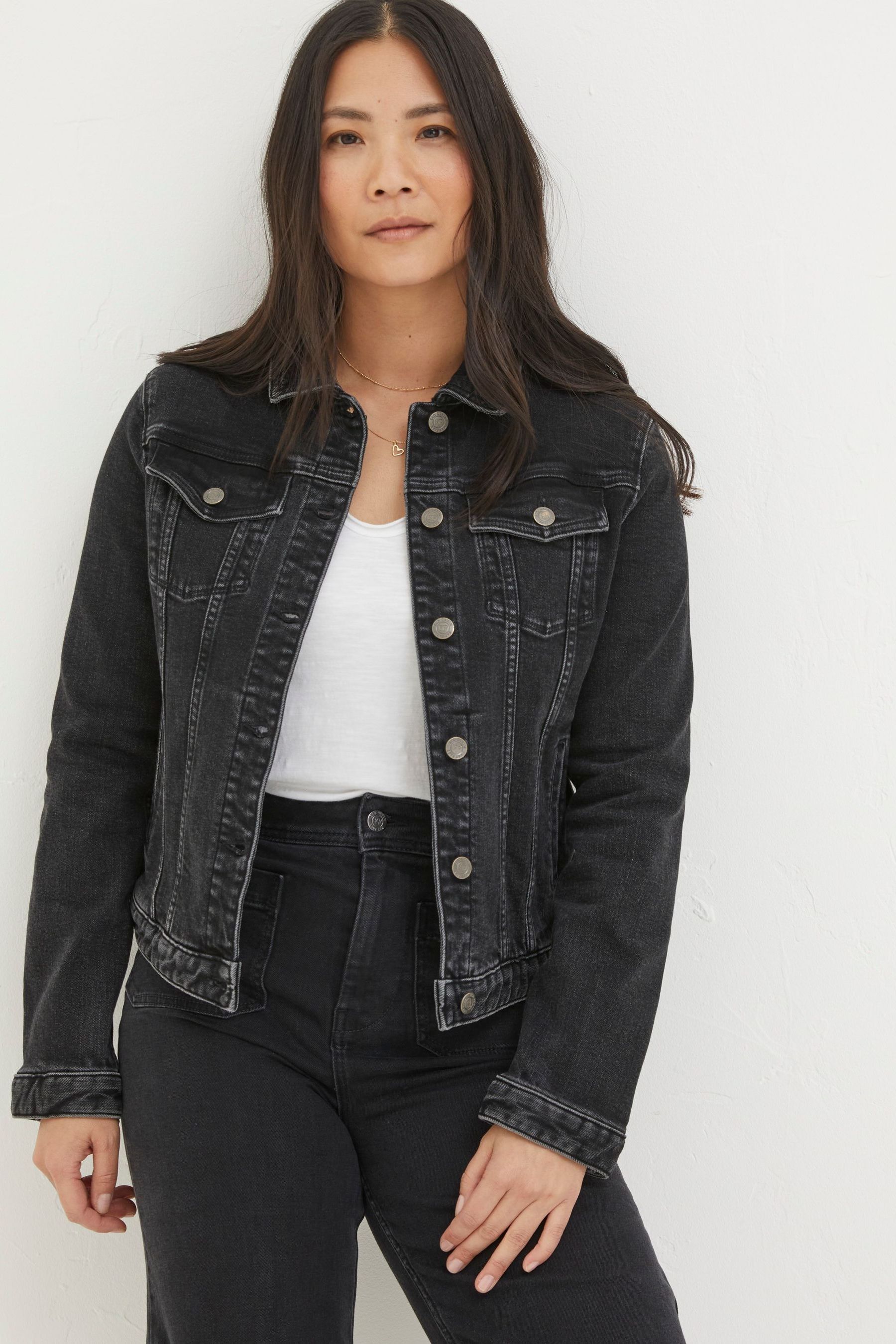 Buy FatFace Tasha Black Denim Jacket from the Next UK online shop