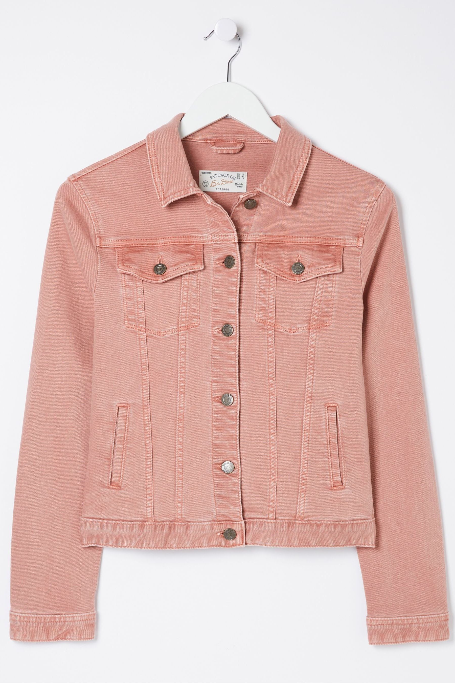Dusky pink denim jacket hot sale