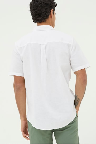 FatFace White Bugle Linen Cotton Shirt