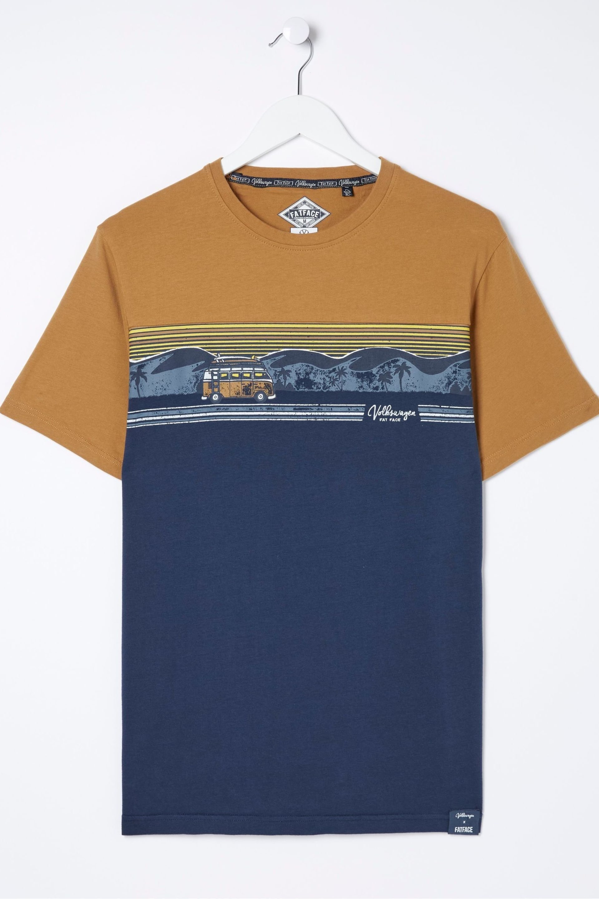 FatFace Natural VW Chest Stripe T-Shirt - Image 4 of 4