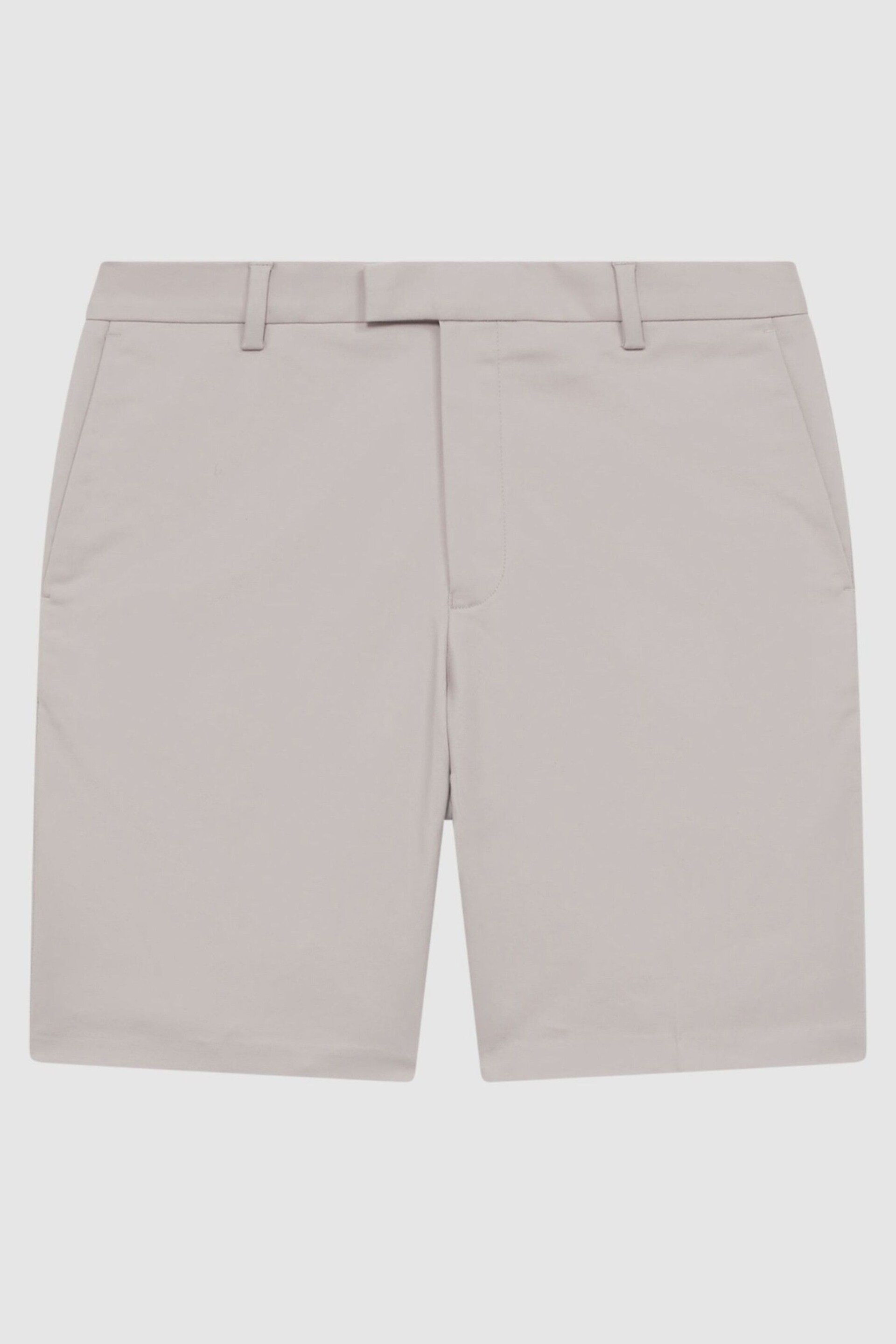 Reiss Stone Southbury Cotton Blend Chino Shorts - Image 2 of 6