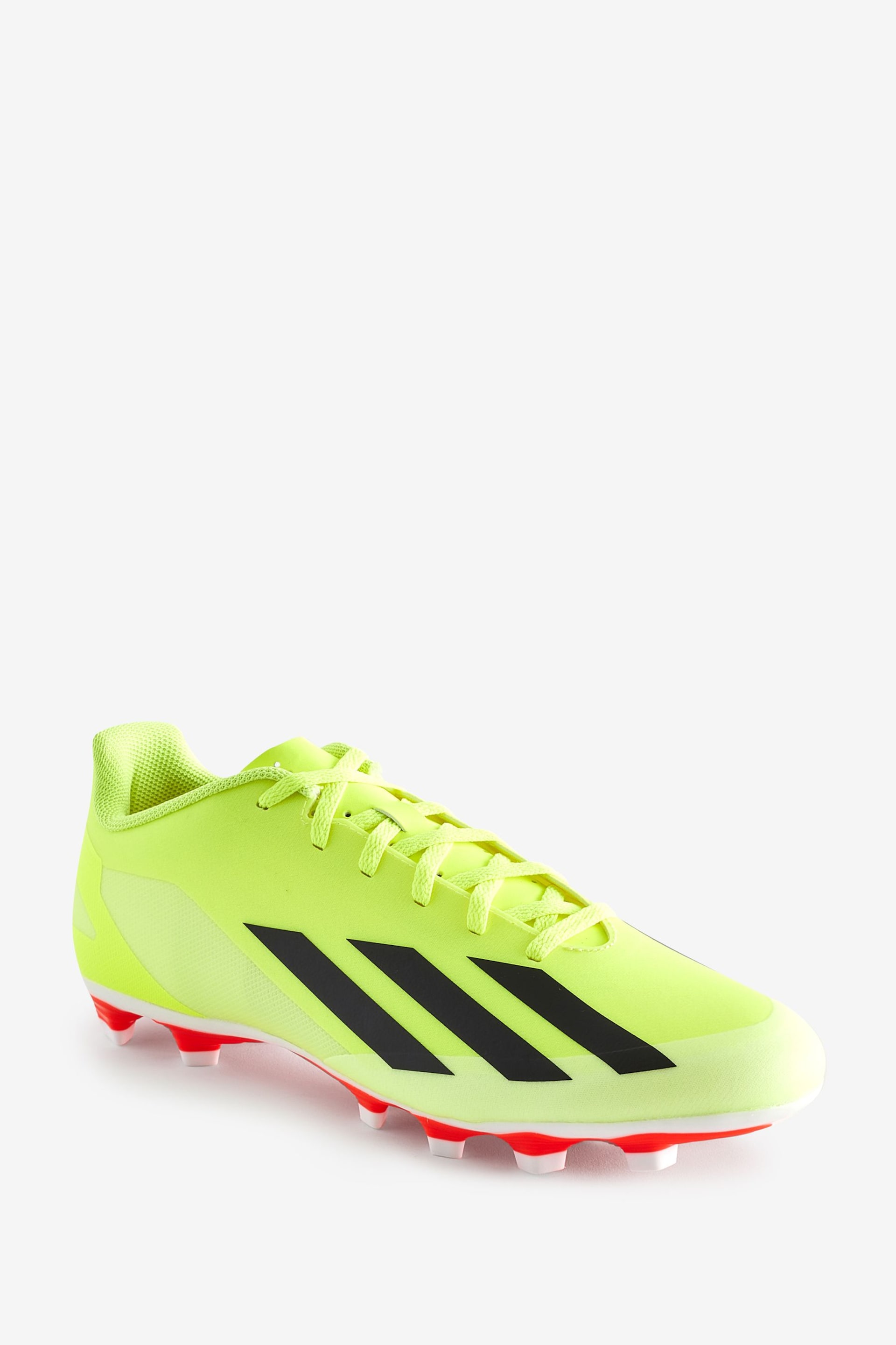 adidas Yellow Football X Crazyfast Club Flexible Ground Adult Boots - Image 3 of 6