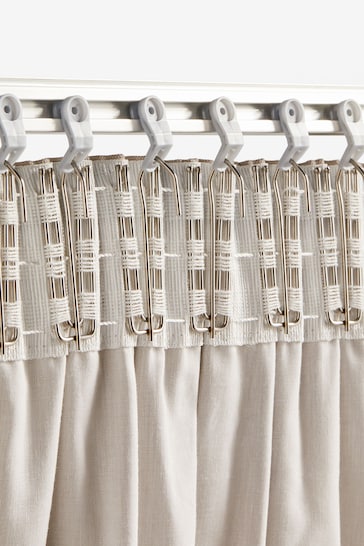 Brushed Silver 20 Pack of Pencil Pleat Curtain Hooks