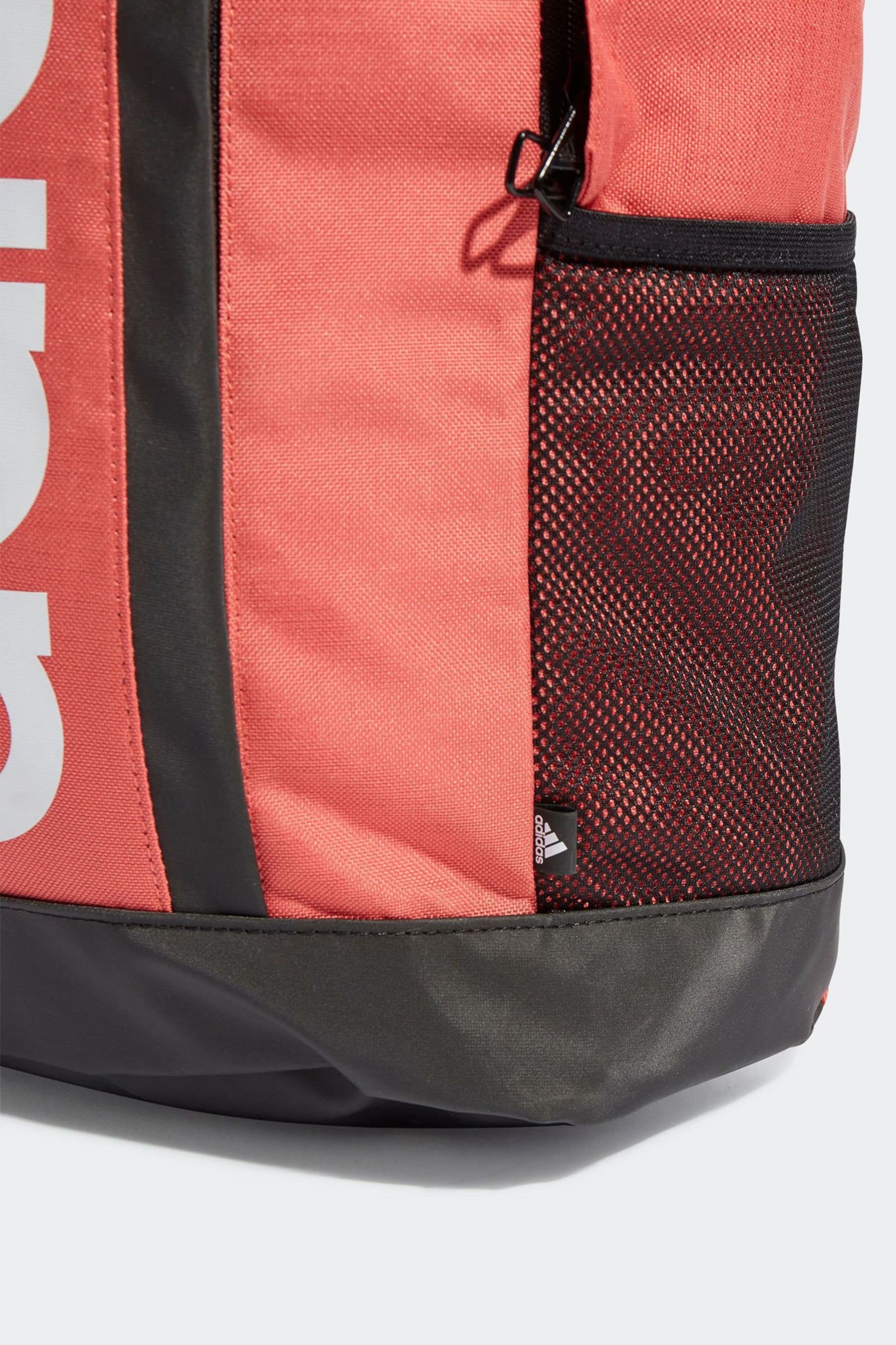 adidas Red Essentials Linear Backpack - Image 4 of 5
