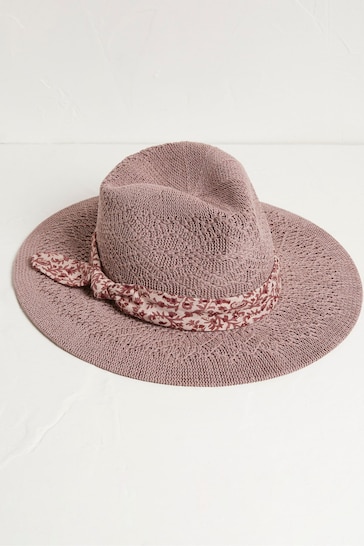 FatFace Brown Fedora Hat