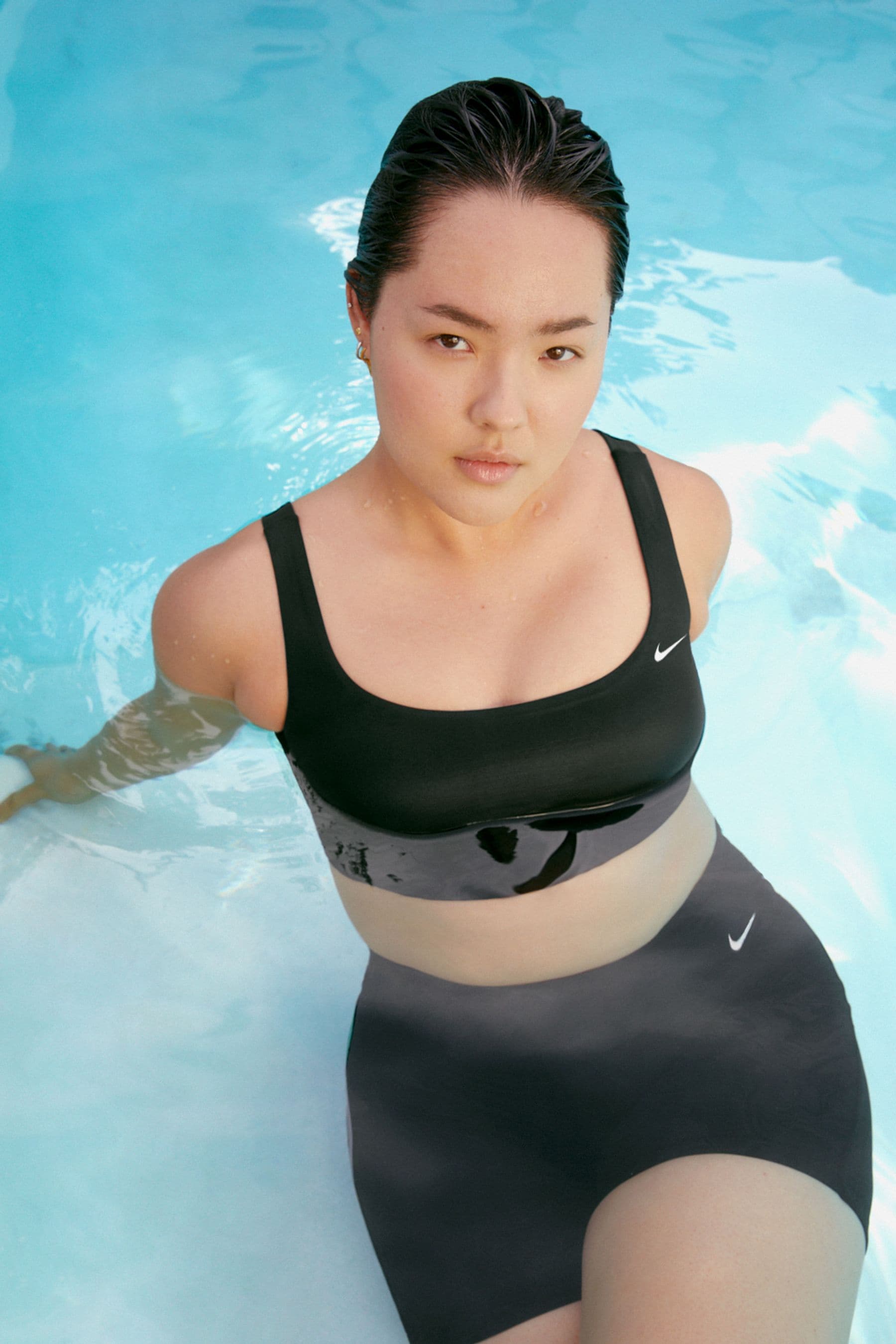 Nike black swim shorts womens outlet