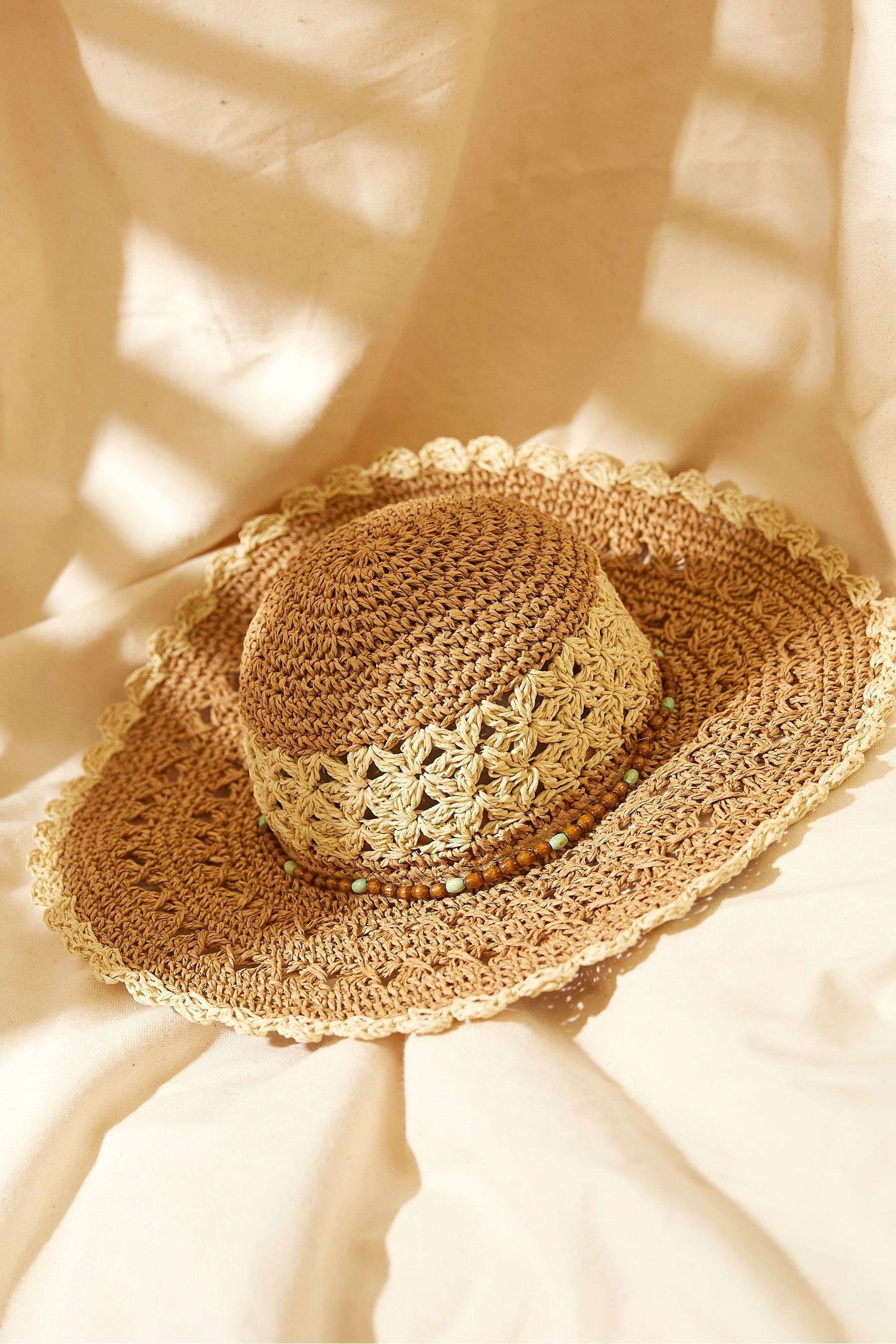 Wicker sun hat on sale
