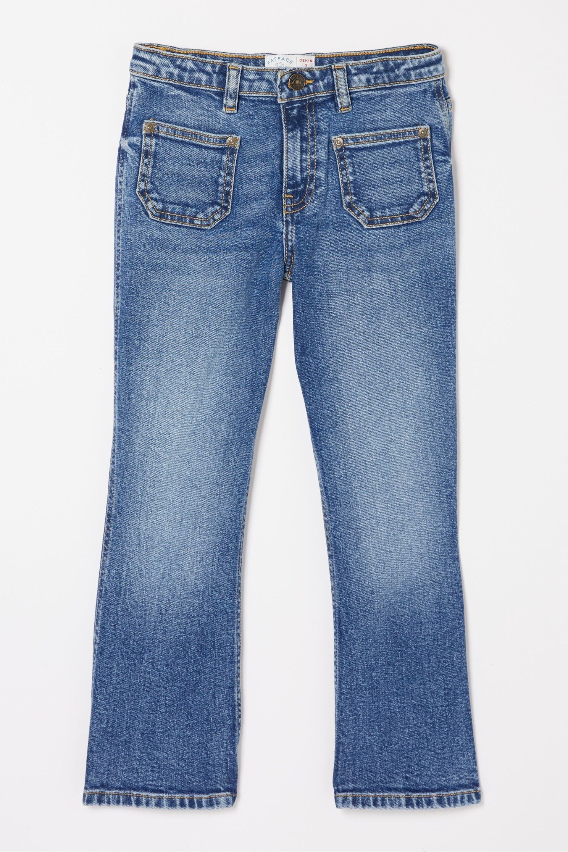 FatFace Blue Flared Denim Jeans - Image 5 of 5