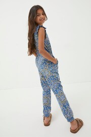 FatFace Blue Aztec Jersey Printed Jumpsuit - Image 2 of 4