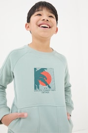 FatFace Green Surf Graphic Sweatshirt - Image 1 of 4