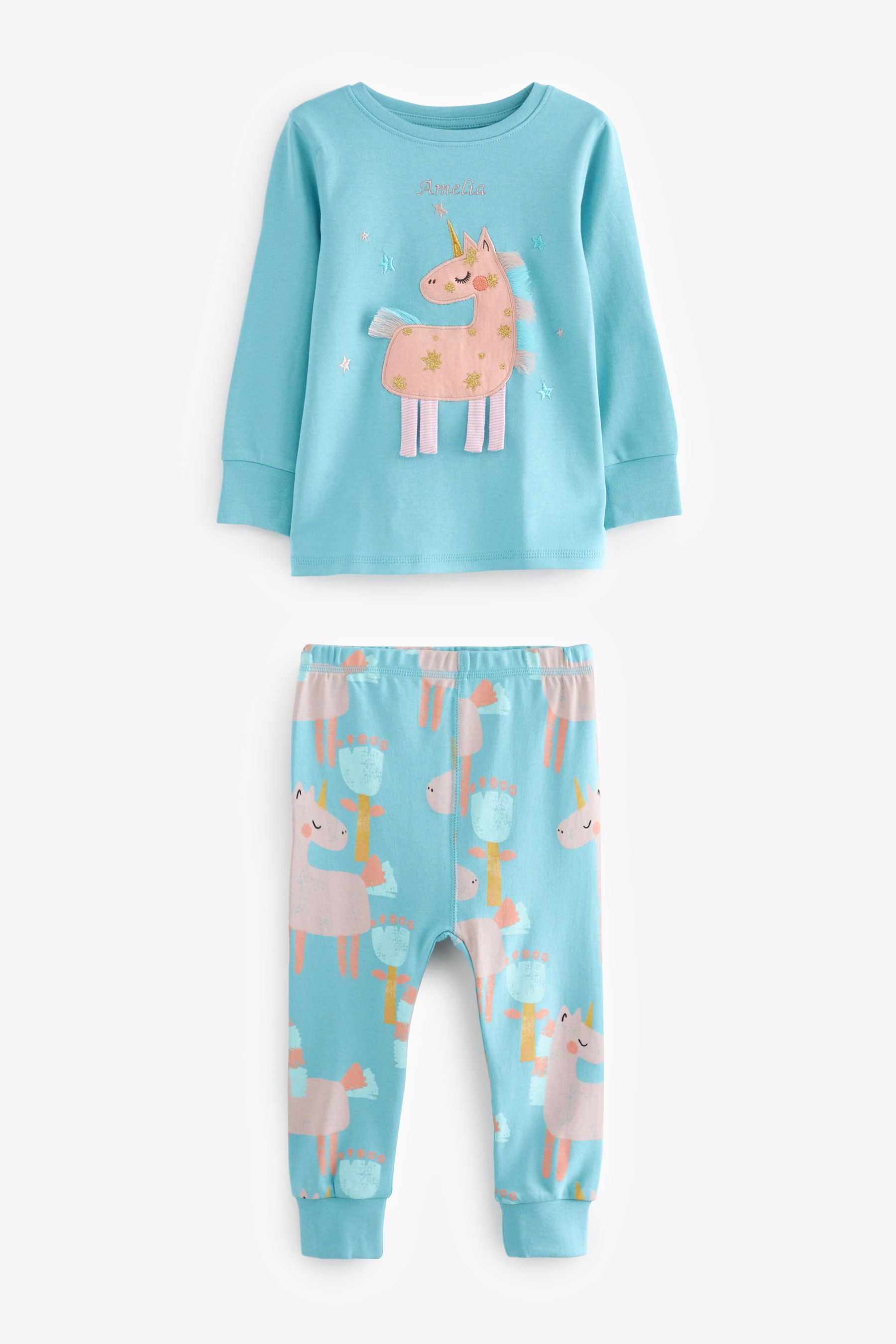 Buy Personalised Unicorn 100 Cotton Pyjamas from the Next UK online shop