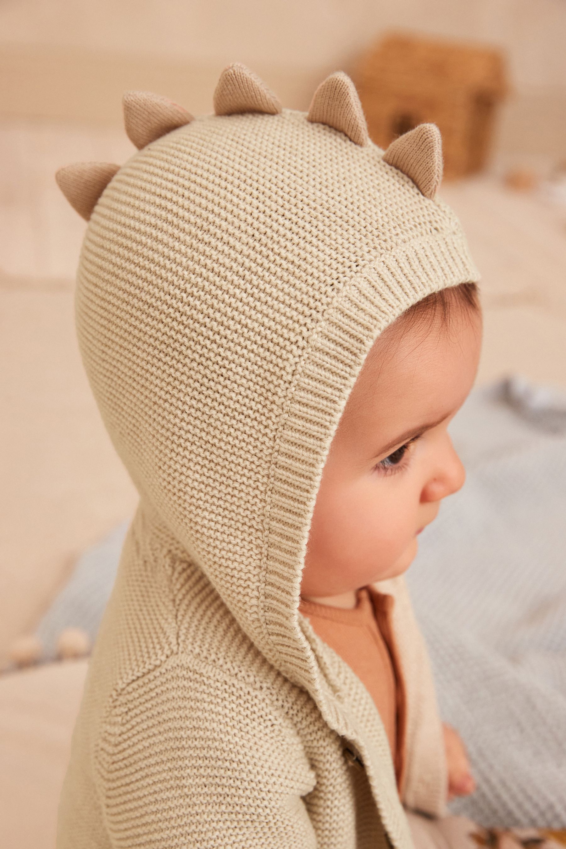 Baby knitted cardigan with hood store