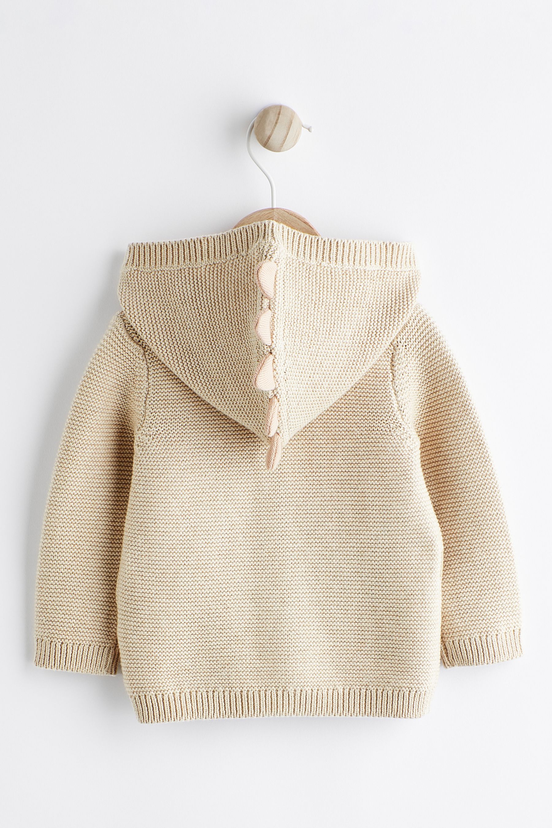 Buy Cream Dinosaur Baby Knitted 100 Cotton Hooded Cardigan 0mths 2yrs from Next Ireland