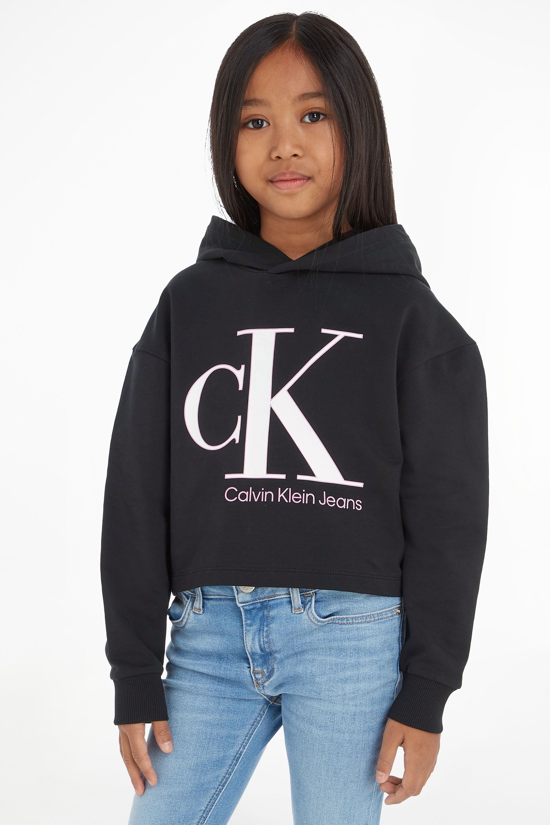 Girls calvin klein hoodie on sale