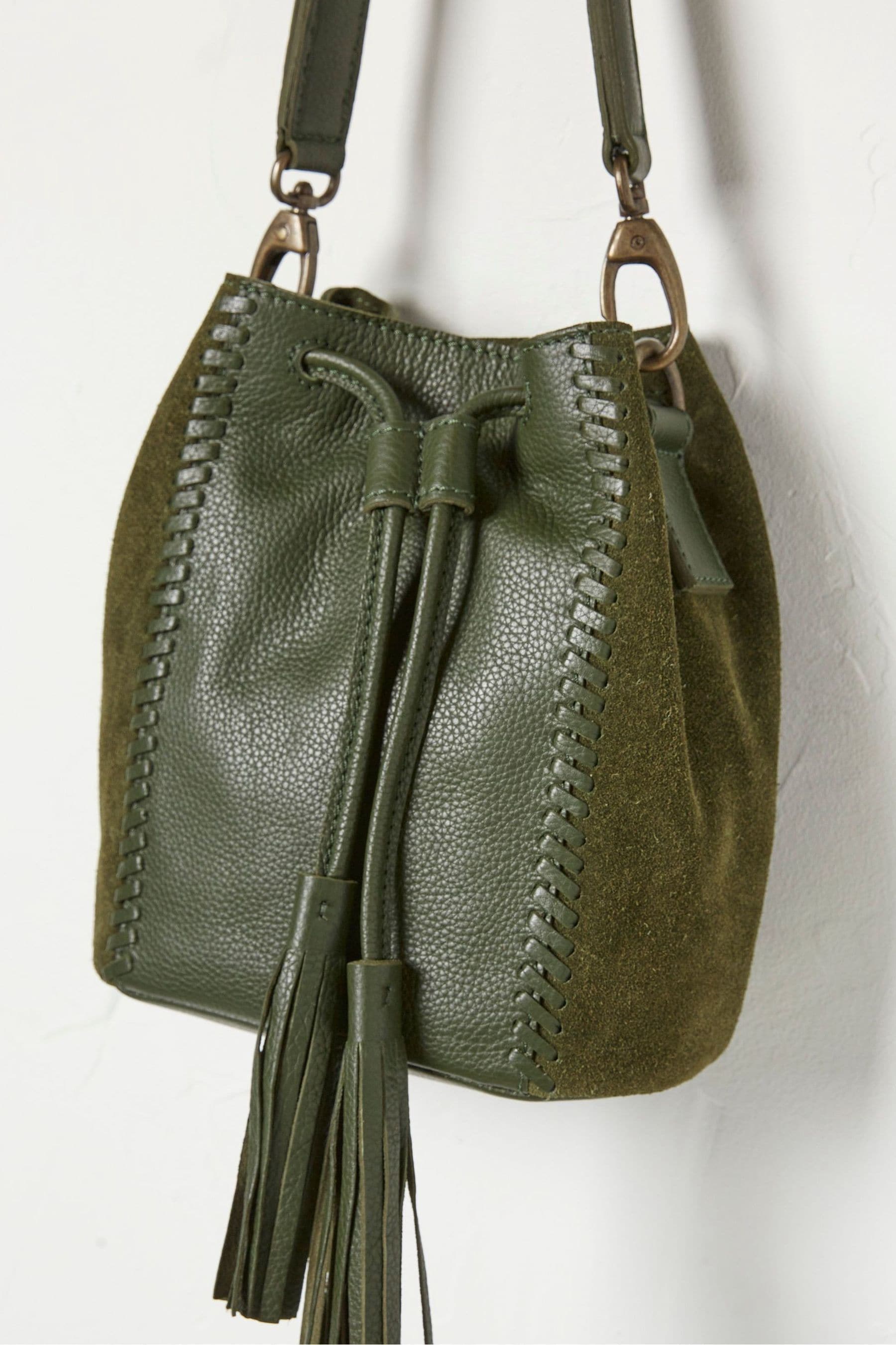 Buy FatFace Winalie Green Patchwork Bucket Mini Bag from Next Ireland