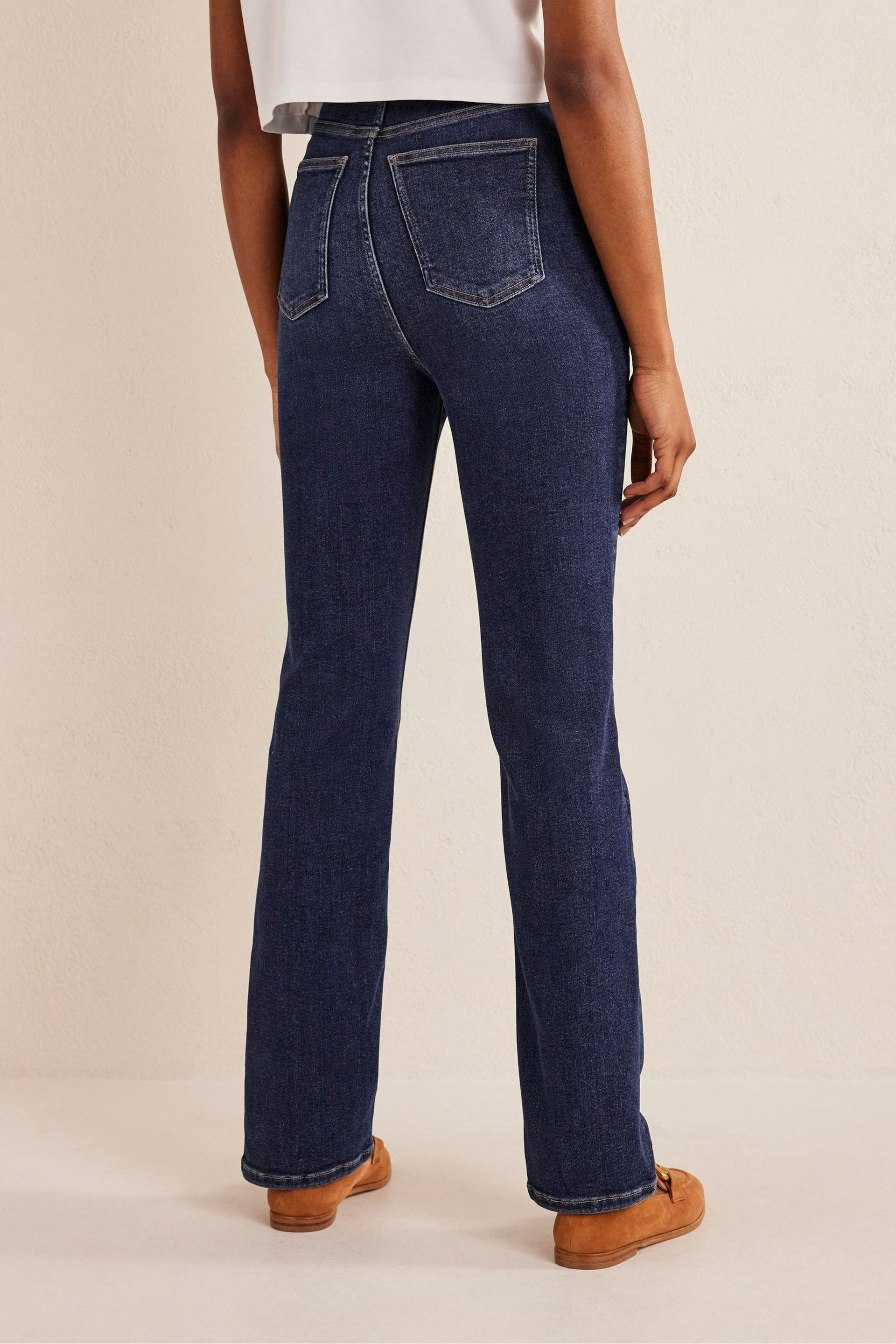 Boden Navy Blue High Rise True Straight Jeans - Image 2 of 8