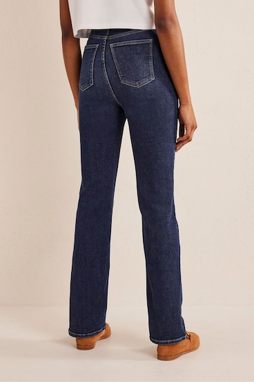 Boden Navy Blue High Rise True Straight Jeans