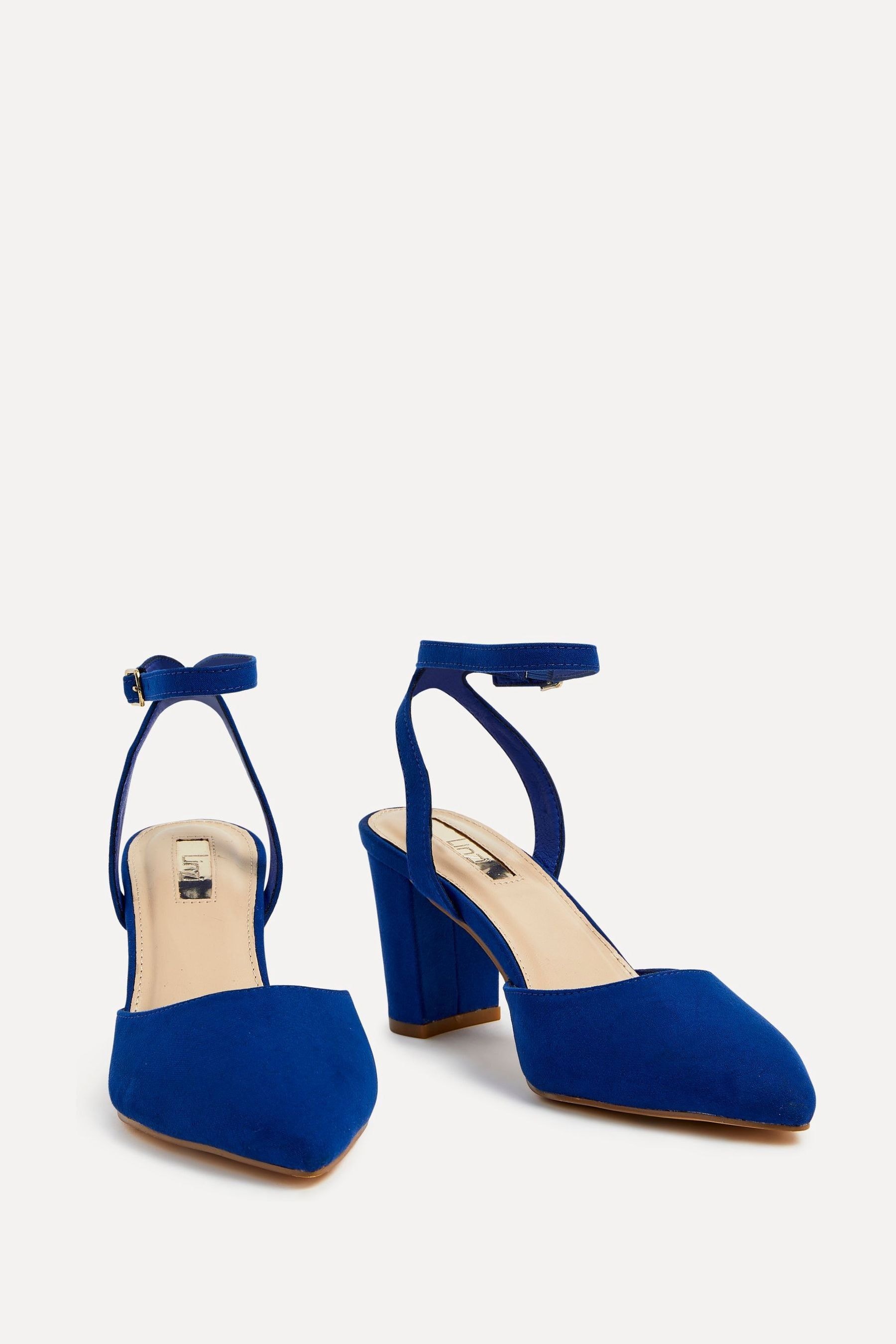 Blue block shop heels uk