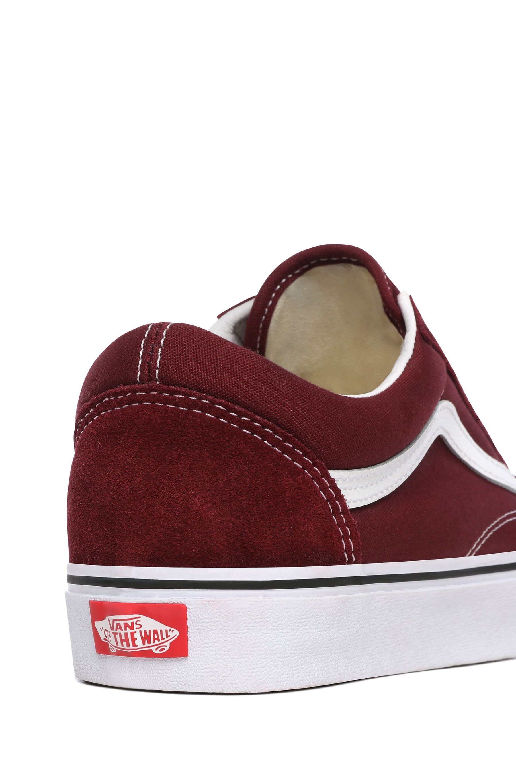 Red and white vans womens hot sale