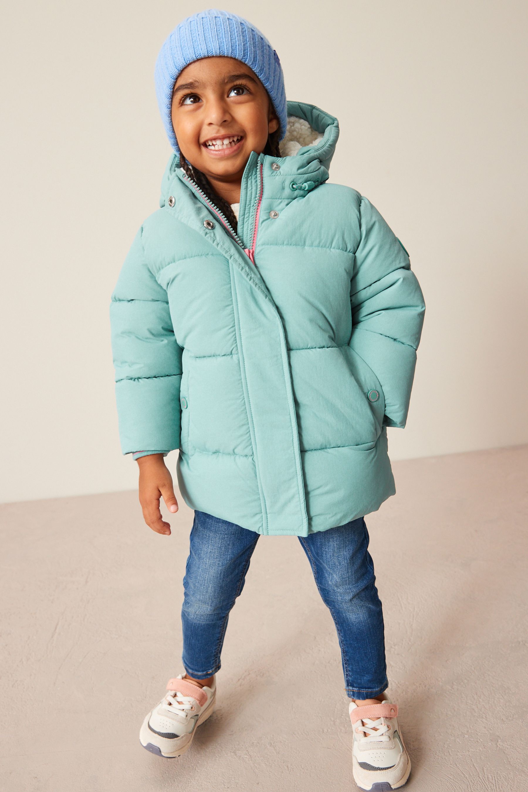 Buy Teal Blue Shower Resistant Padded Coat 3mths 7yrs from Next Luxembourg