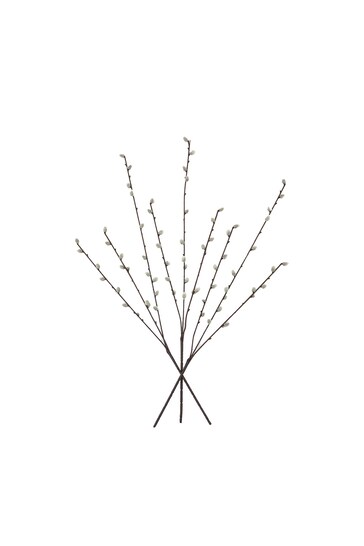 Gallery Home Black Set of 6 Pussy Willow Spray