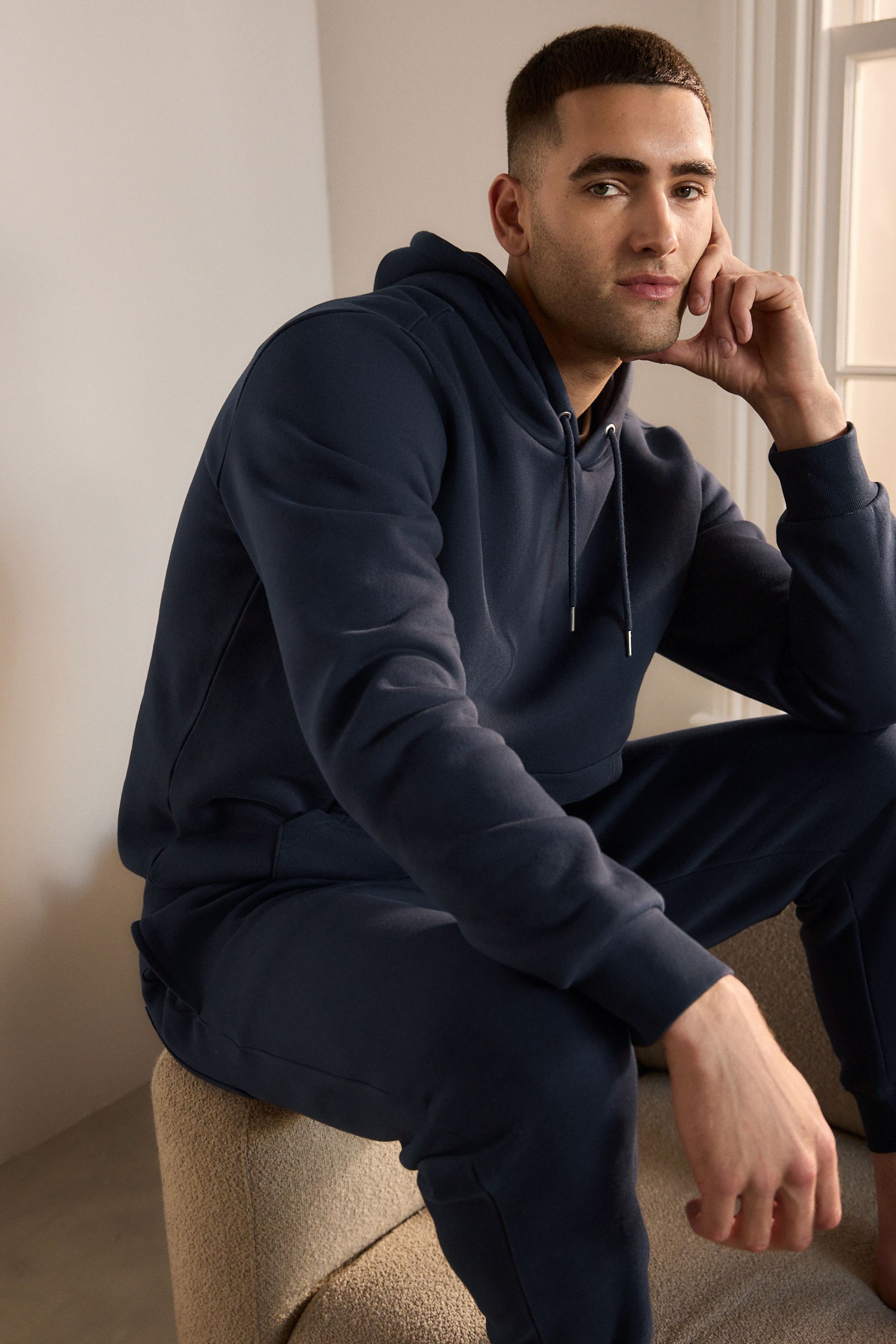 Navy Blue Overhead Hoodie