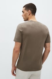 Brown Neutral Regular Fit Essential Crew Neck T-Shirt - Image 2 of 6