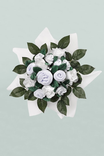 Babyblooms White New Baby Clothes Bouquet Gift