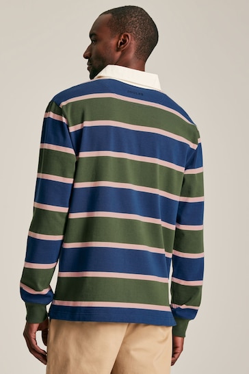 Joules Onside Green/Navy Striped Rugby Shirt