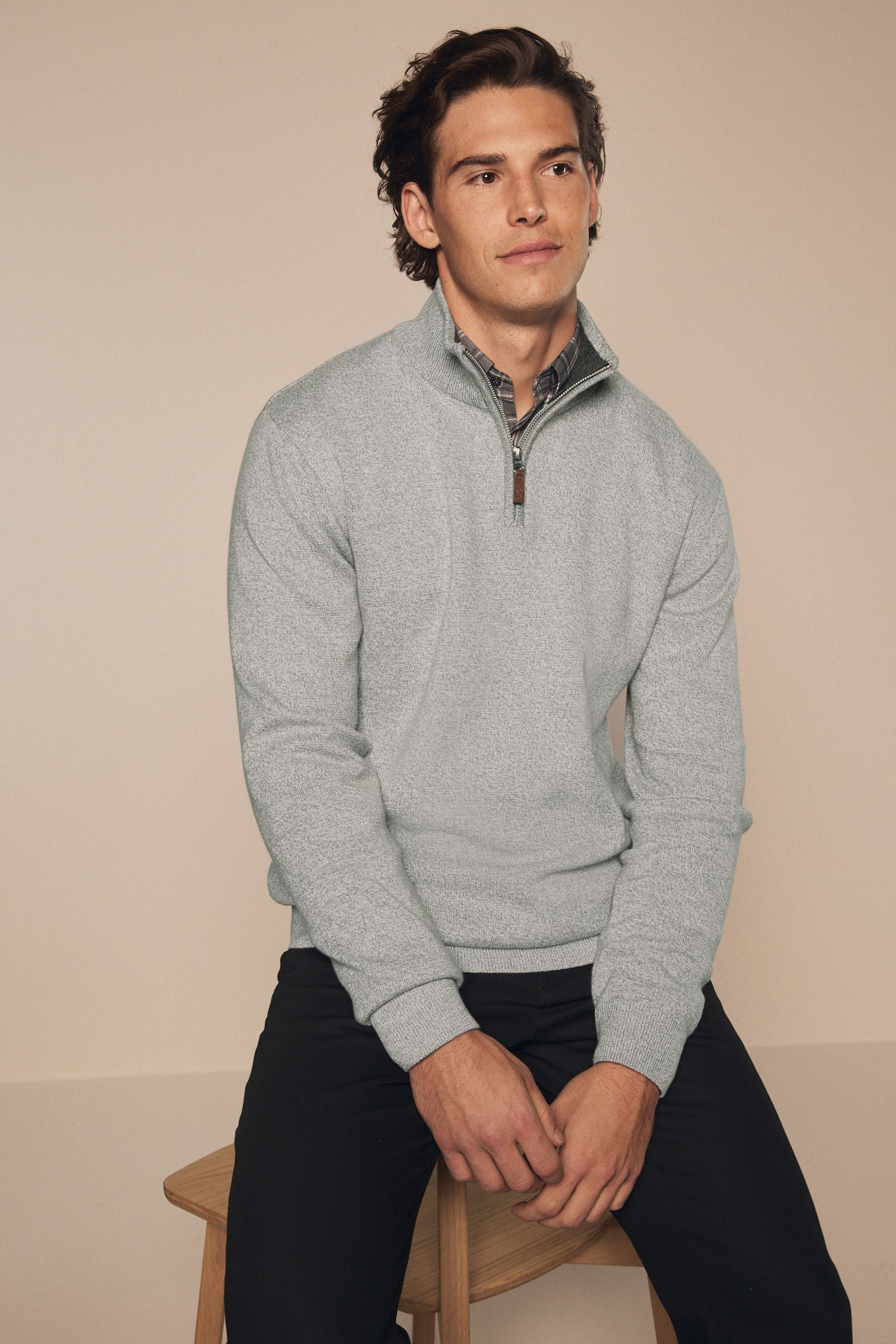 Heather grey jumper top