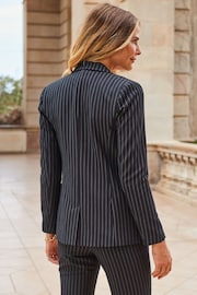 Sosandar Black Pinstripe Blazer - Image 3 of 5