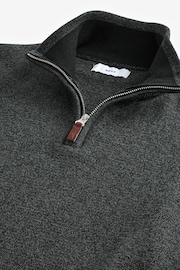 Charcoal Grey Plain Regular Fit Knitted Premium 100% Cotton Jumper - Image 6 of 7