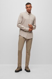 BOSS Beige Biado Long Sleeve Jersey Shirt - Image 3 of 6