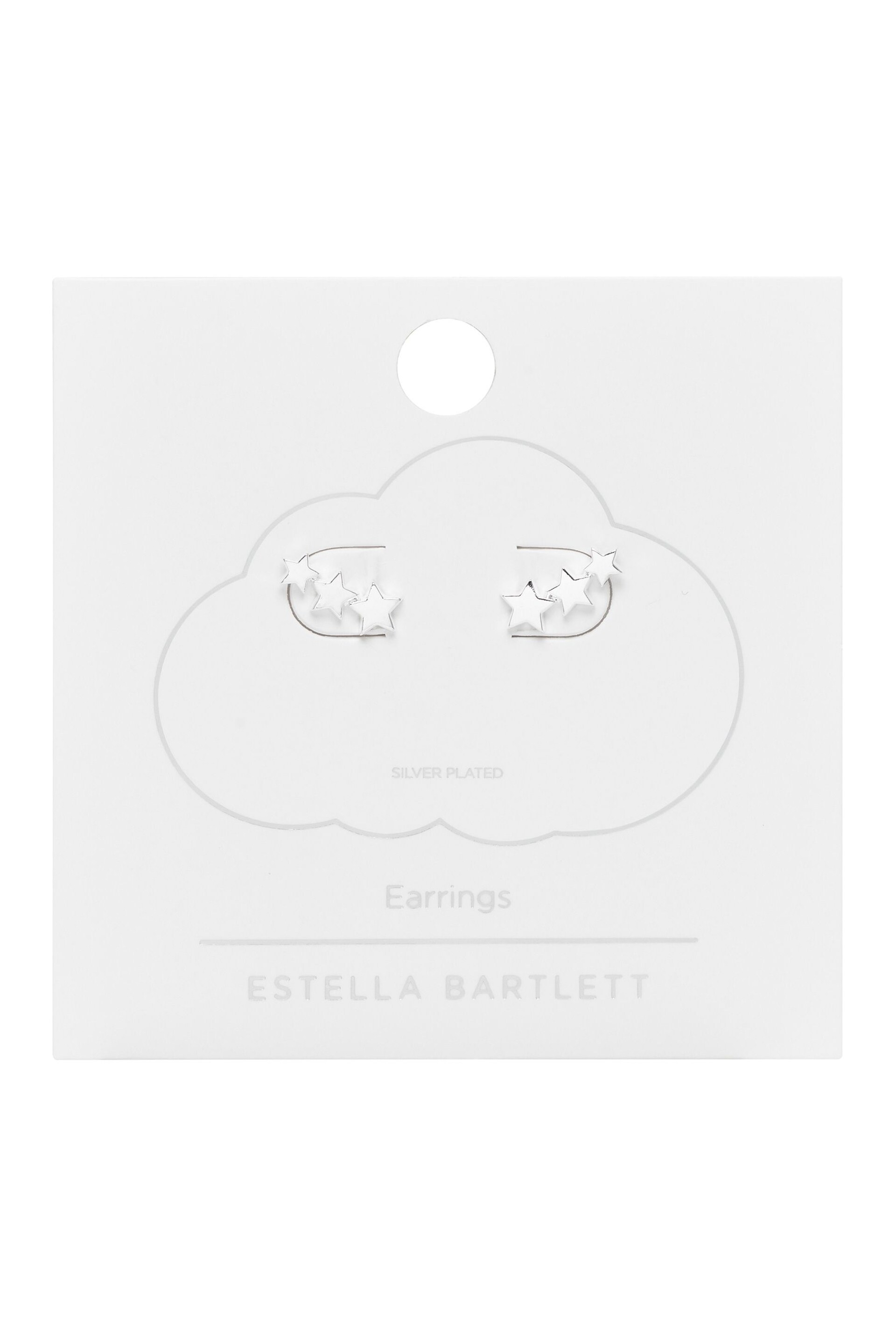 Estella Bartlett Silver Trio Star Ear Studs - Image 2 of 4