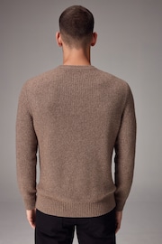 Neutral Regular Fit Knitted Crew Neck Jumper - Image 3 of 7