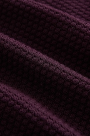 Dark Purple Texture Texture Regular Fit Knitted Premium Textured 100% Cotton Jumper - Image 7 of 7