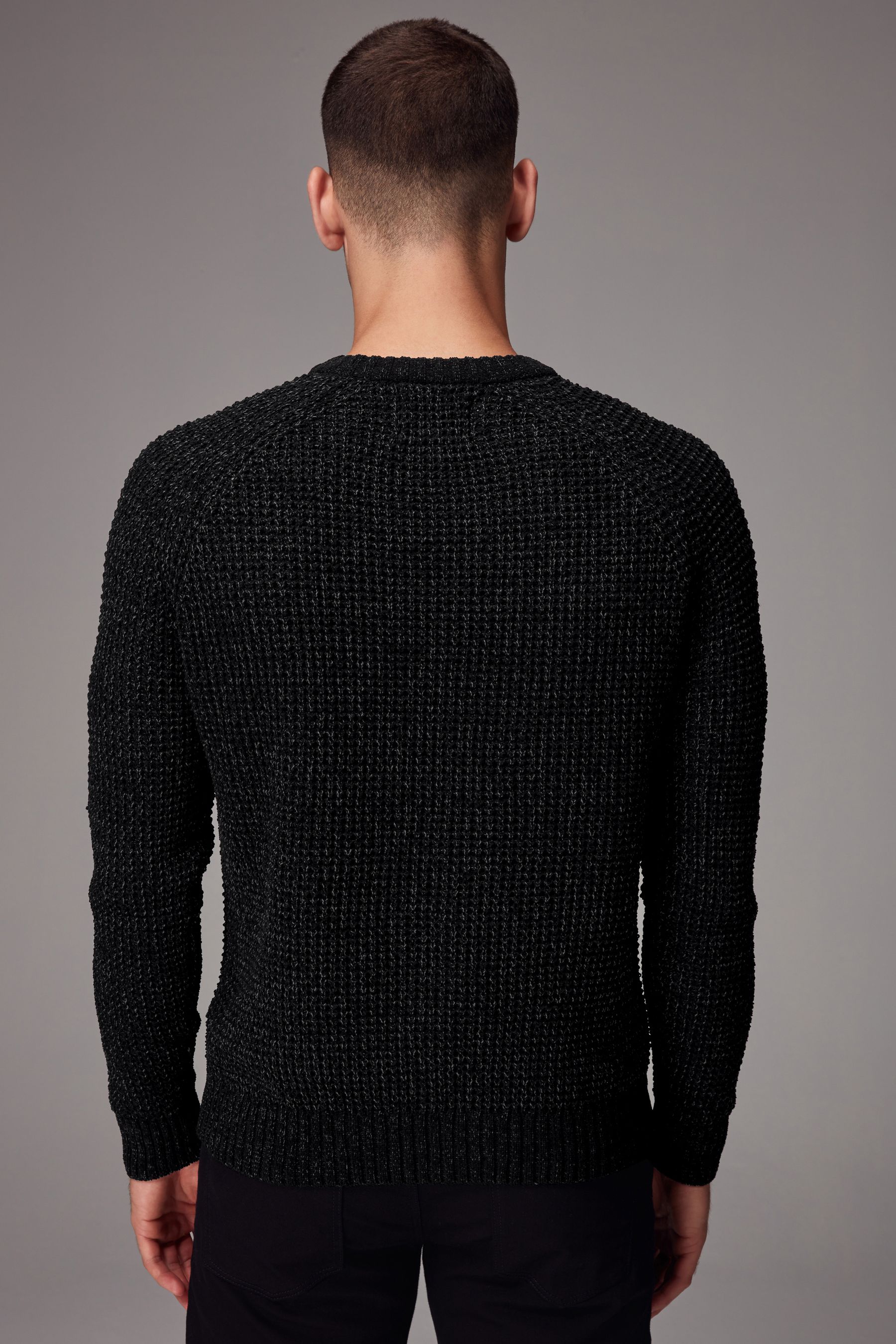 Chenille crew neck sweater sale