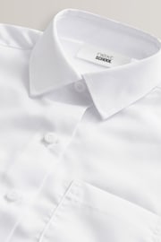 White Regular Fit 5 Pack Short Sleeve School Shirts (3-18yrs) - Image 5 of 7
