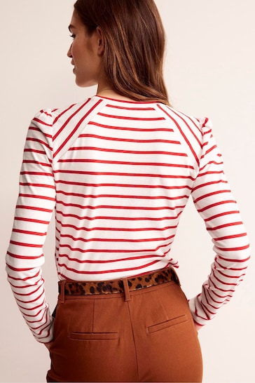 Boden Red Arabella Stripe T-Shirt