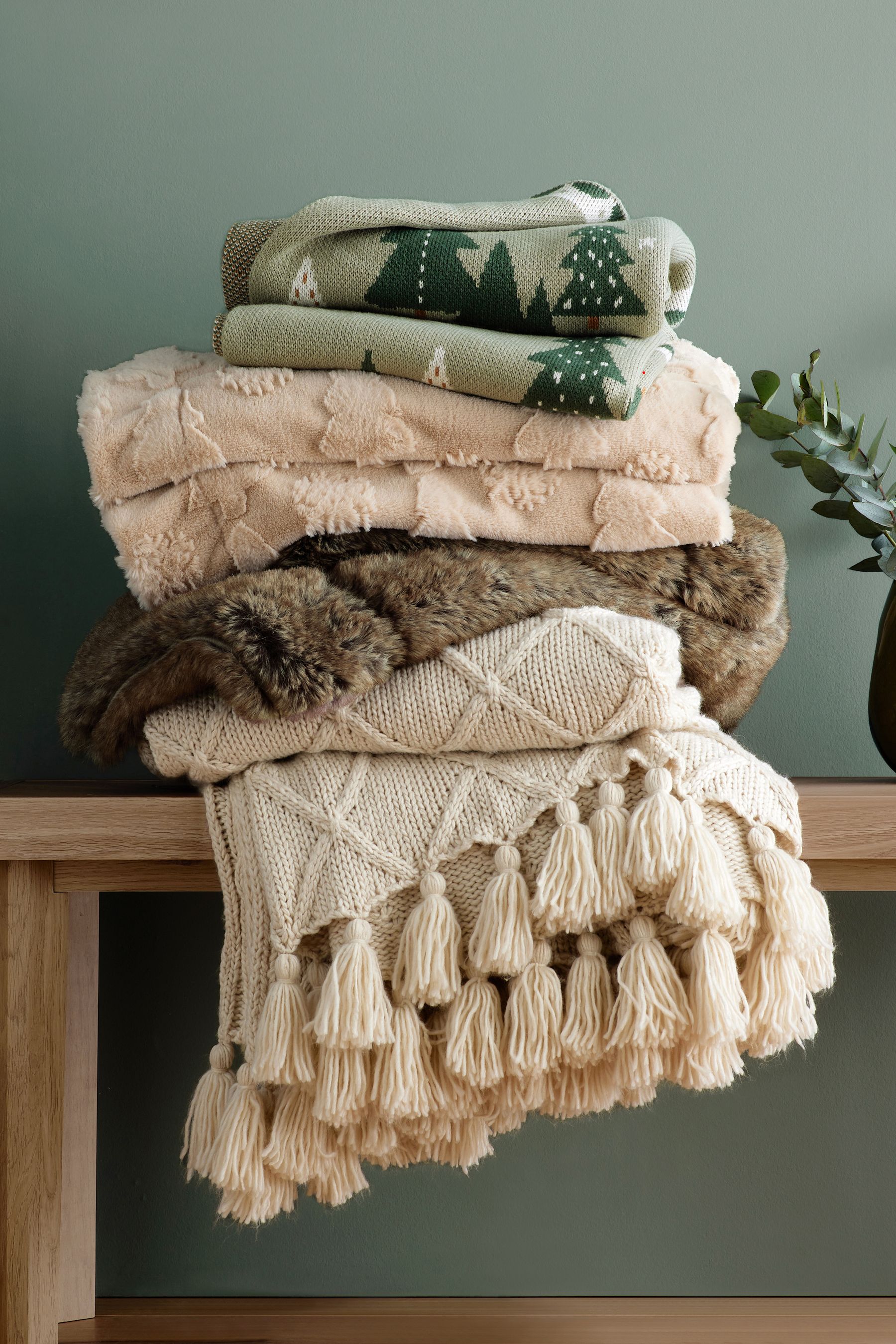 Buy Light Natural Chunky Cable Knit Throw from the Next UK online shop
