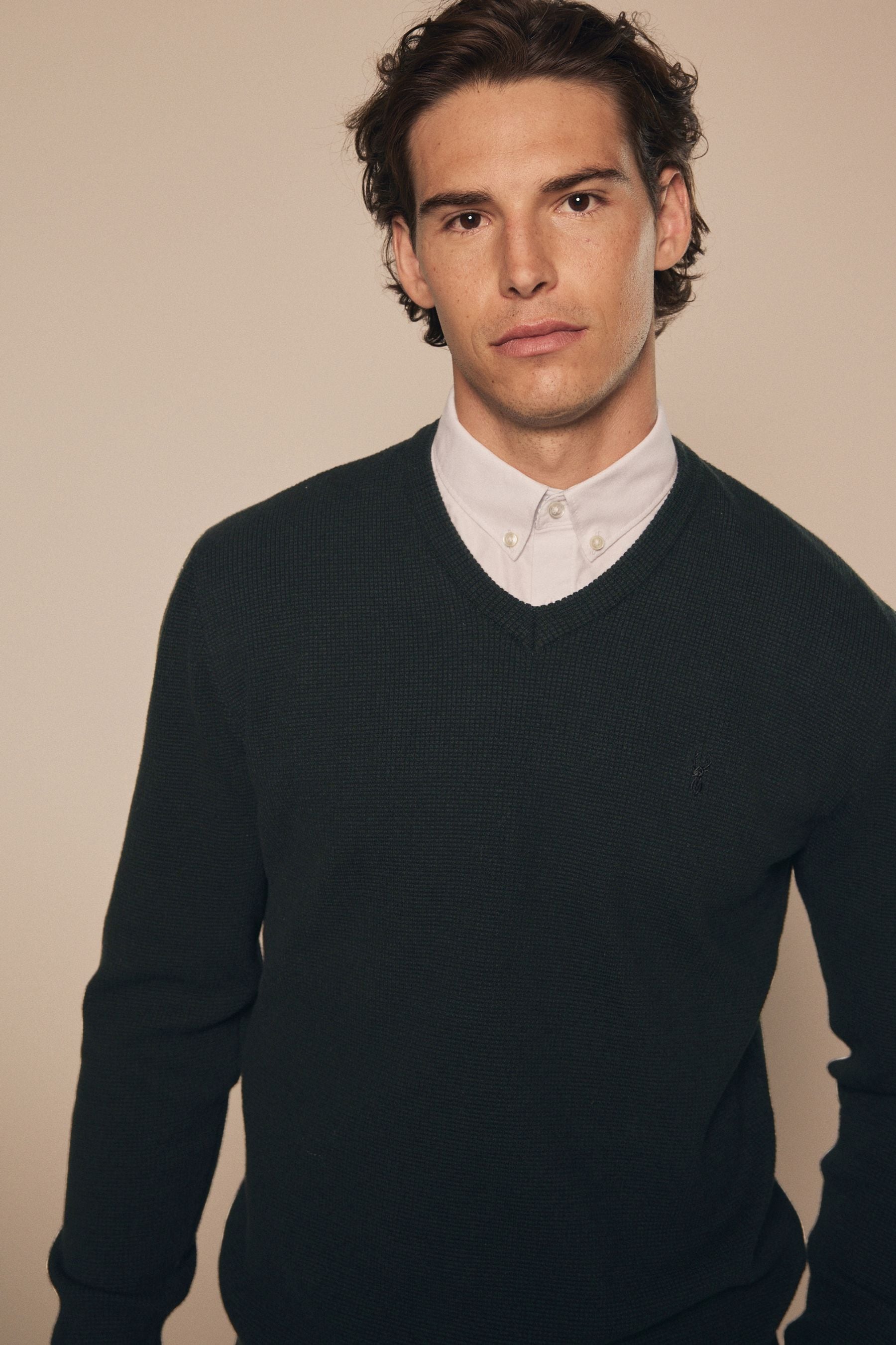 Mock v neck jumper outlet