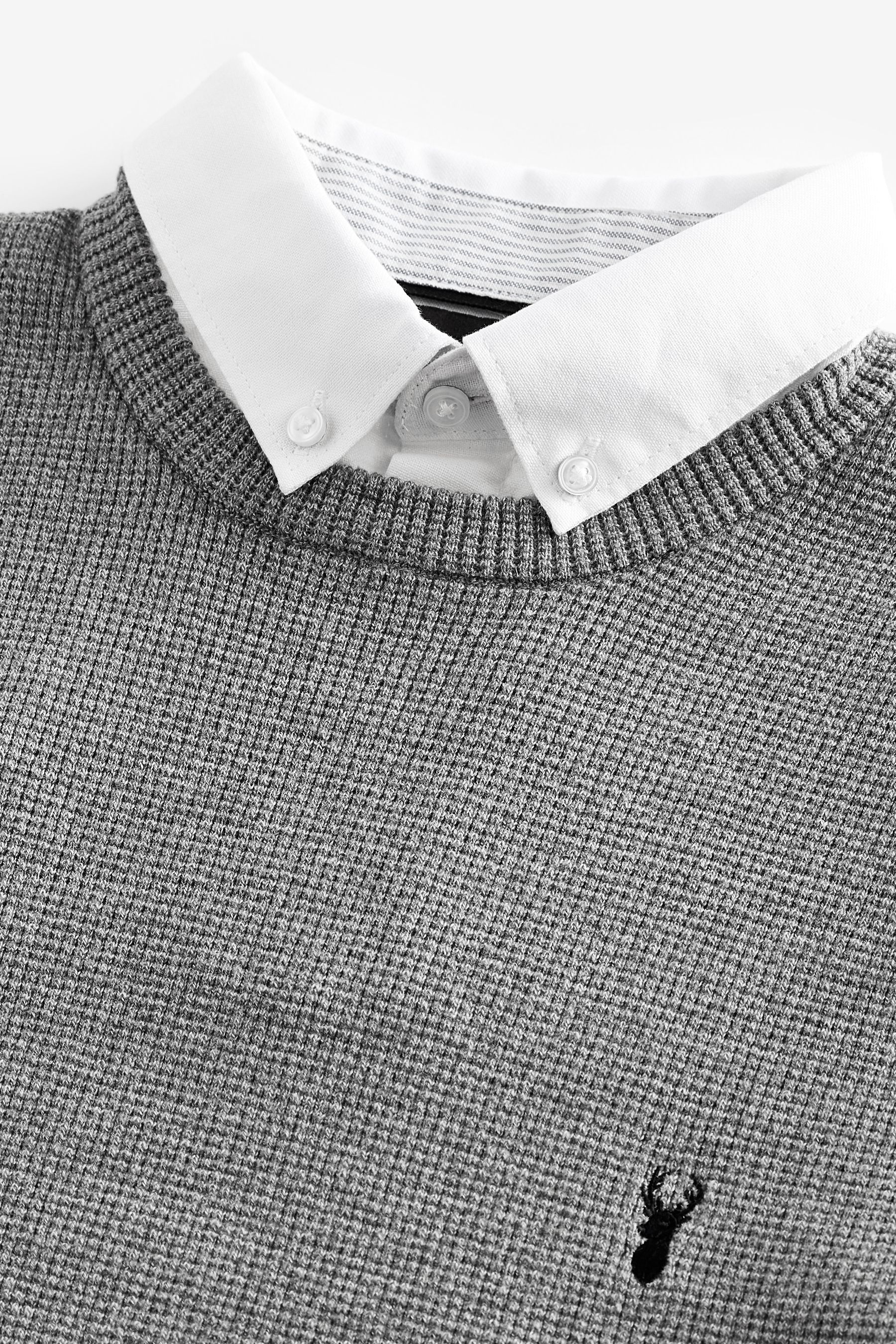 Black shirt grey jumper online