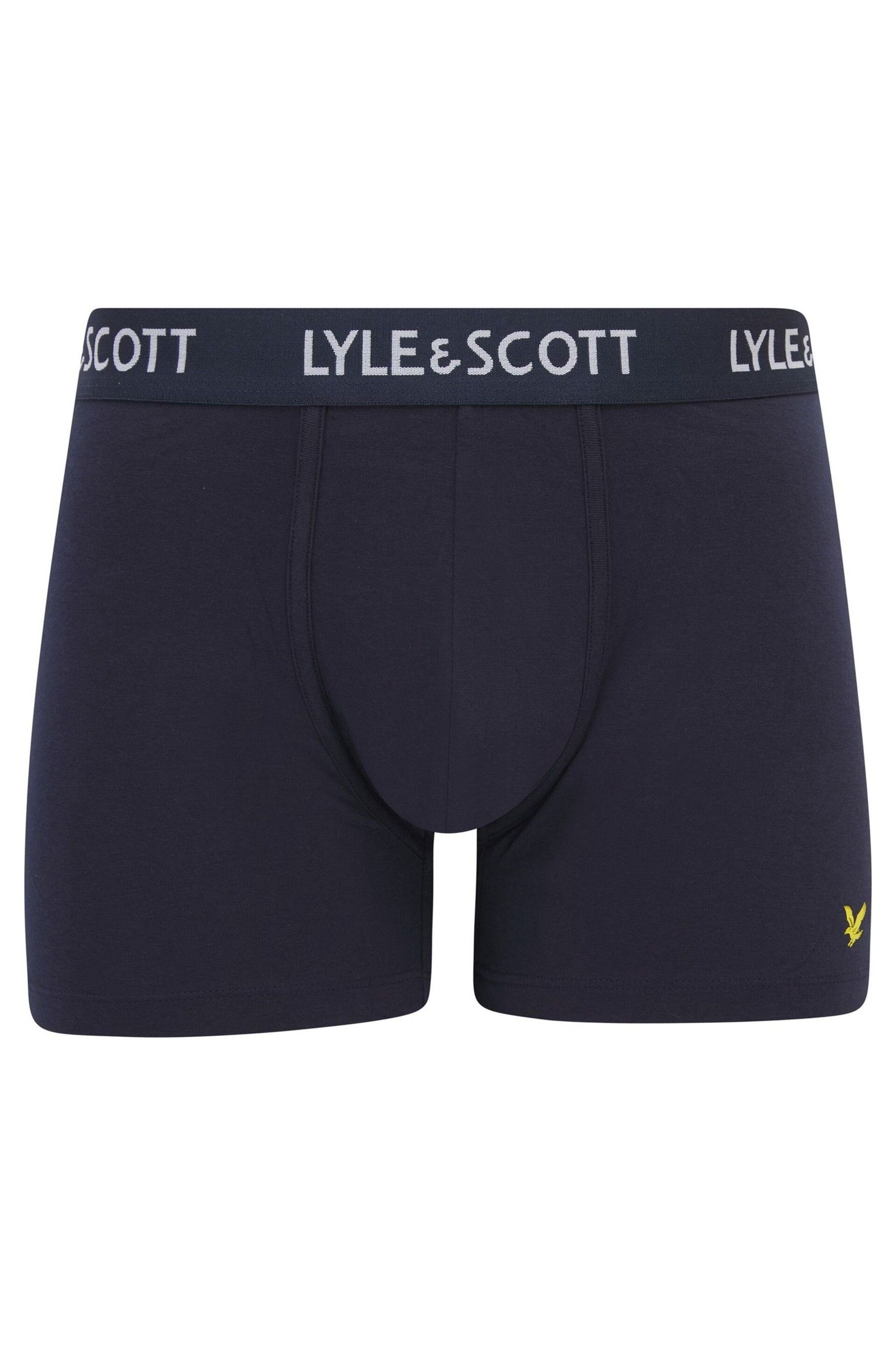 Lyle & Scott Blue Ethan Premium Underwear Trunks 3 Pack - Image 2 of 4