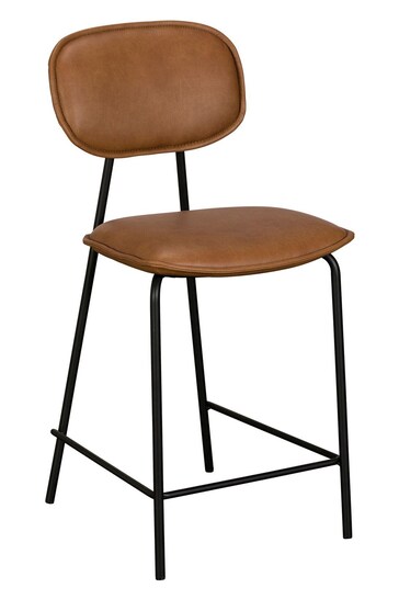 Barker and Stonehouse Brown Fenna Faux Leather Pair Of Barstools