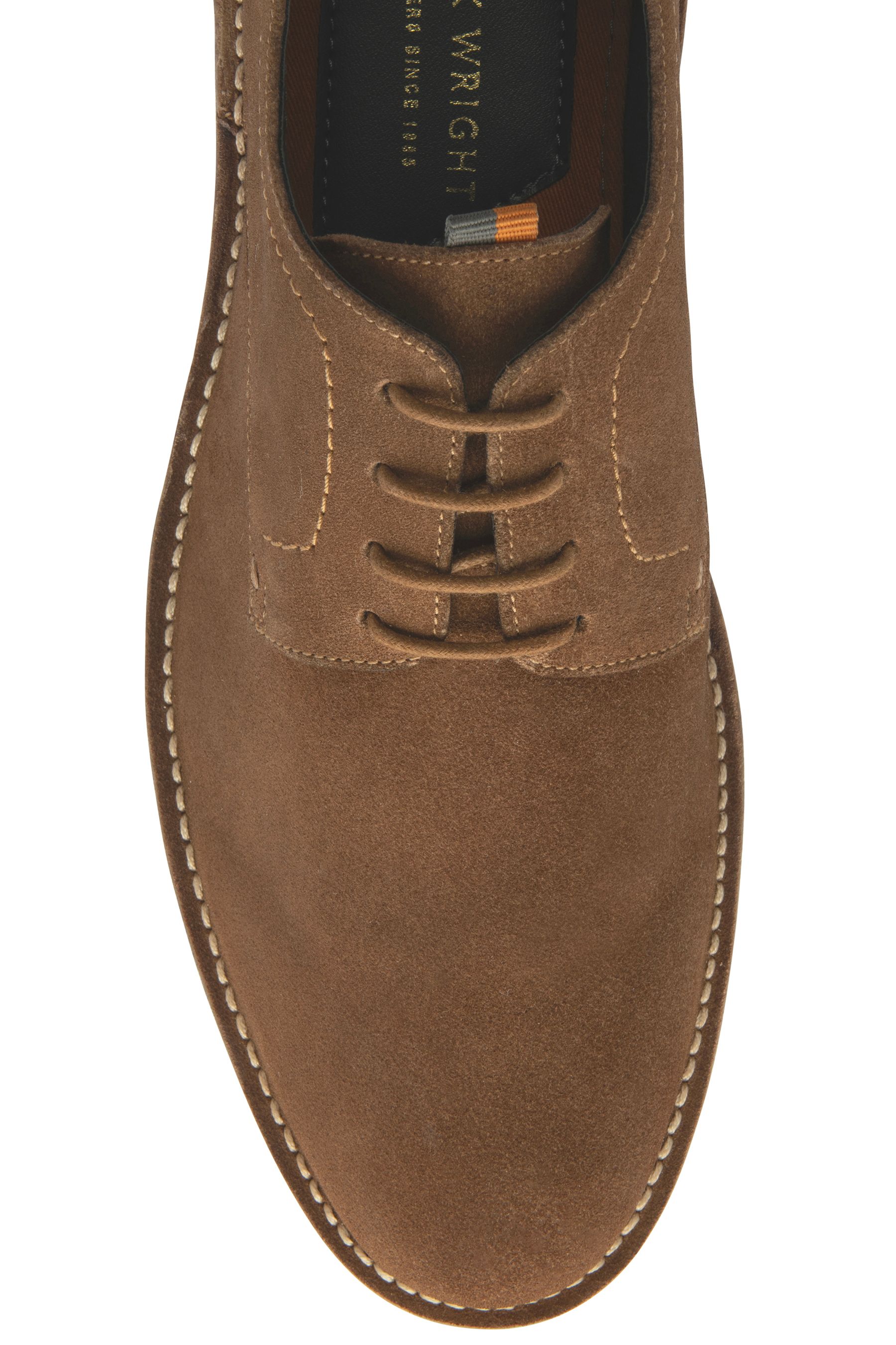 Buy Frank Wright Brown Mens Suede Lace Up Desert Shoes from the