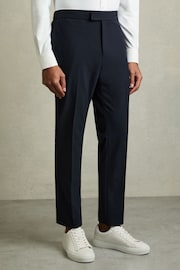 Reiss Navy Found Relaxed Drawstring Trousers - Image 3 of 6