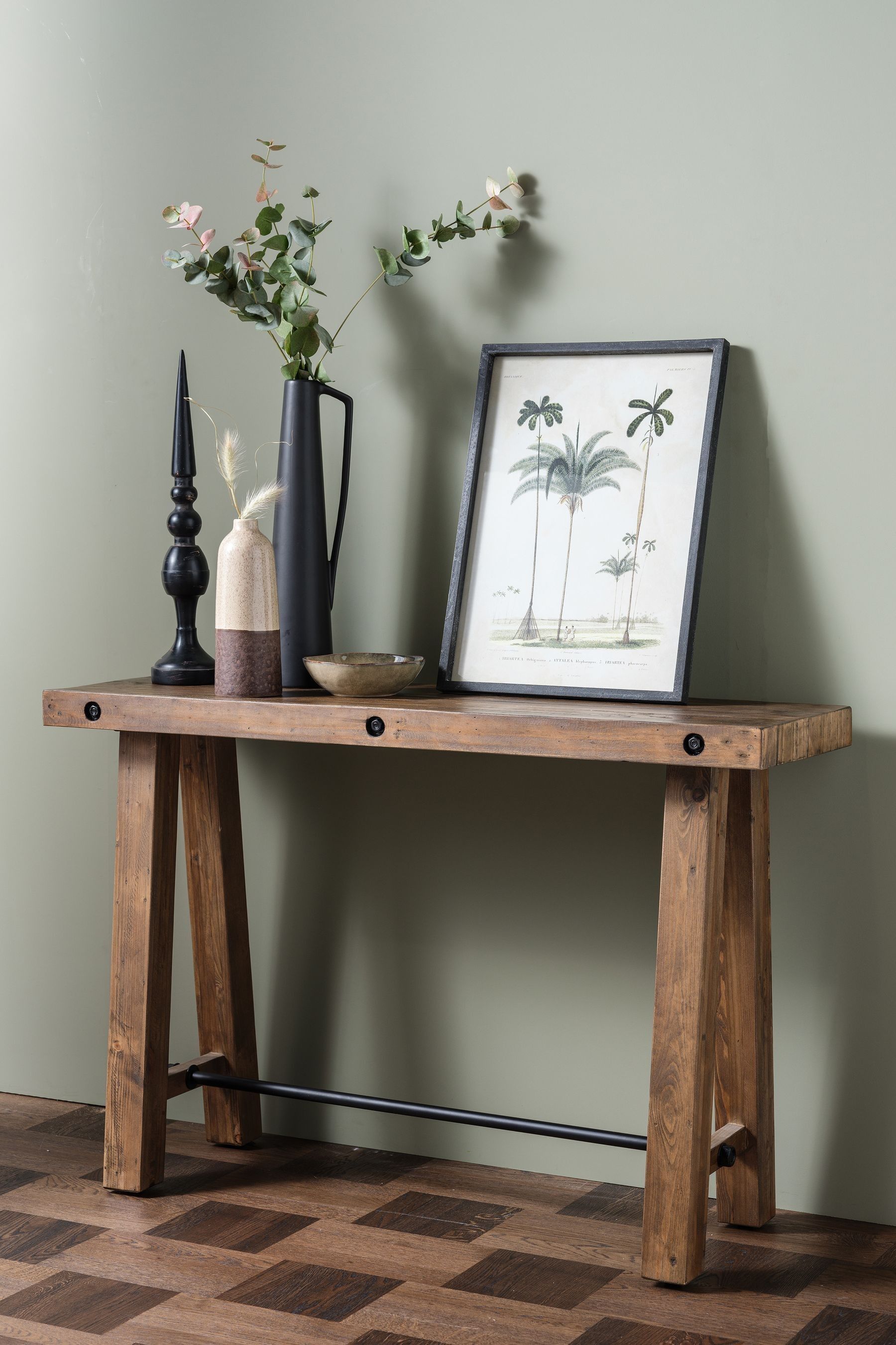 Reclaimed beam sale console table