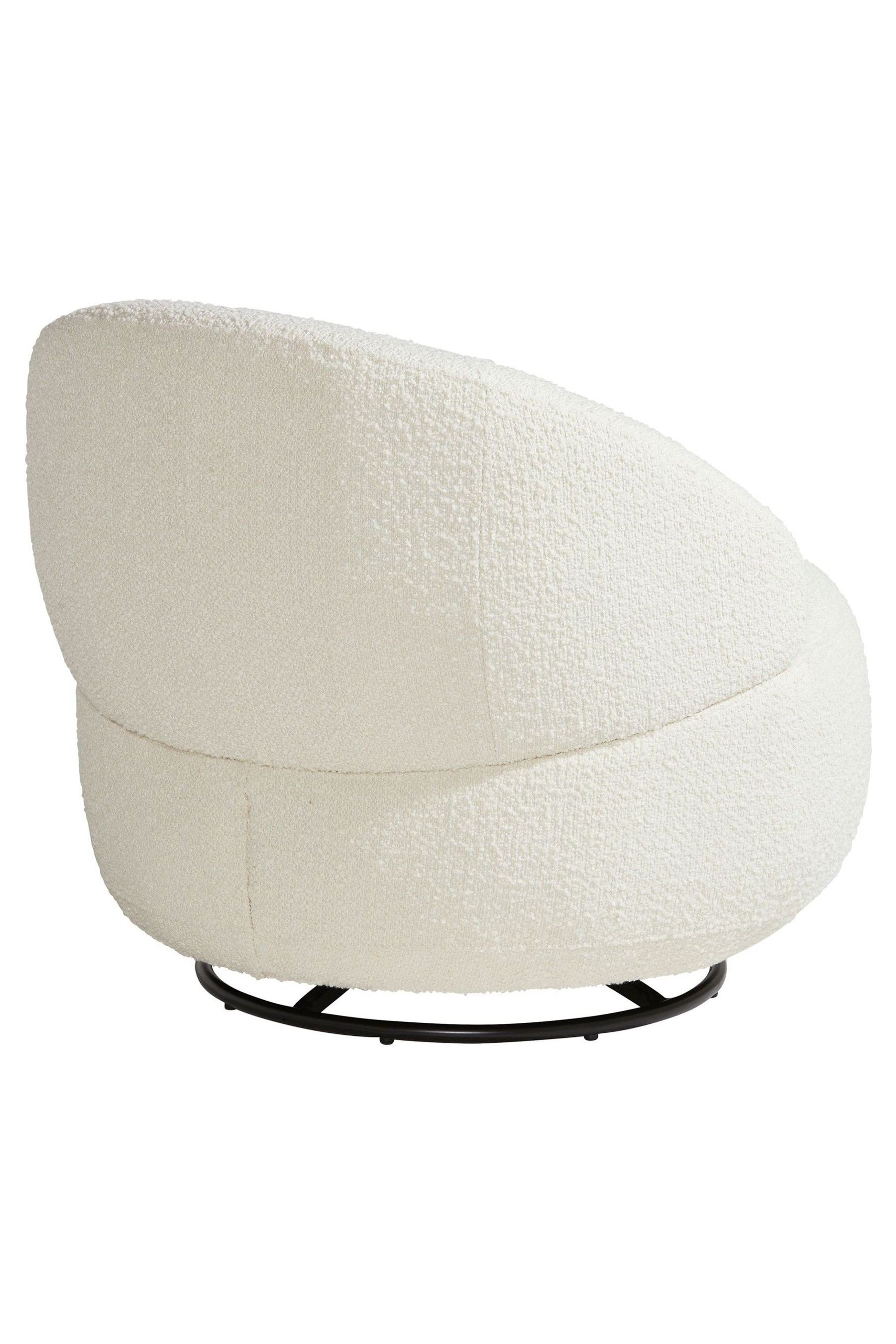 Buy Barker and Stonehouse Ivory White Ursa Boucle Curved Swivel Chair from the Next UK online shop