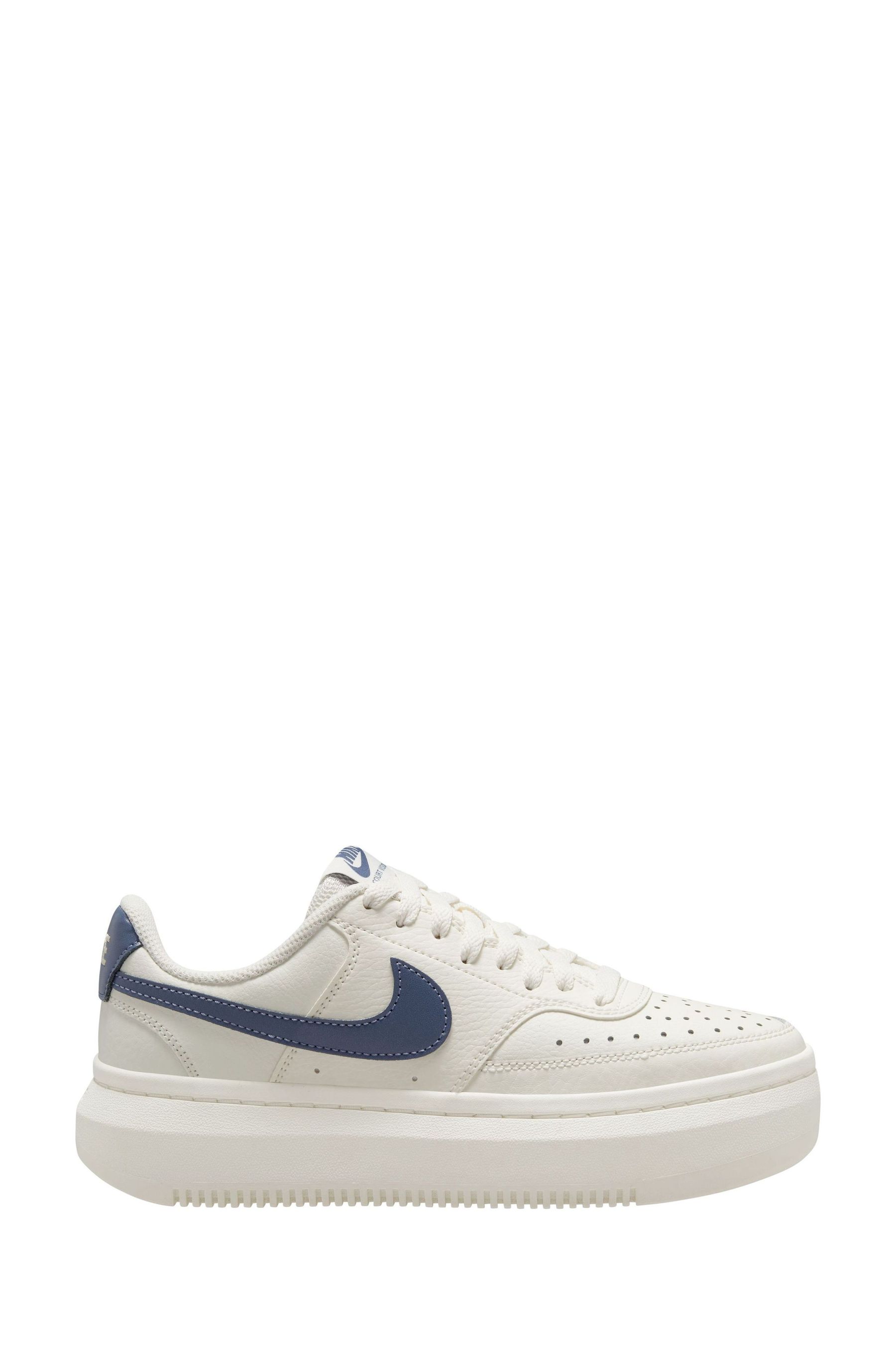 Buy Nike White Blue Court Vision Alta Platform Trainers from Next Luxembourg